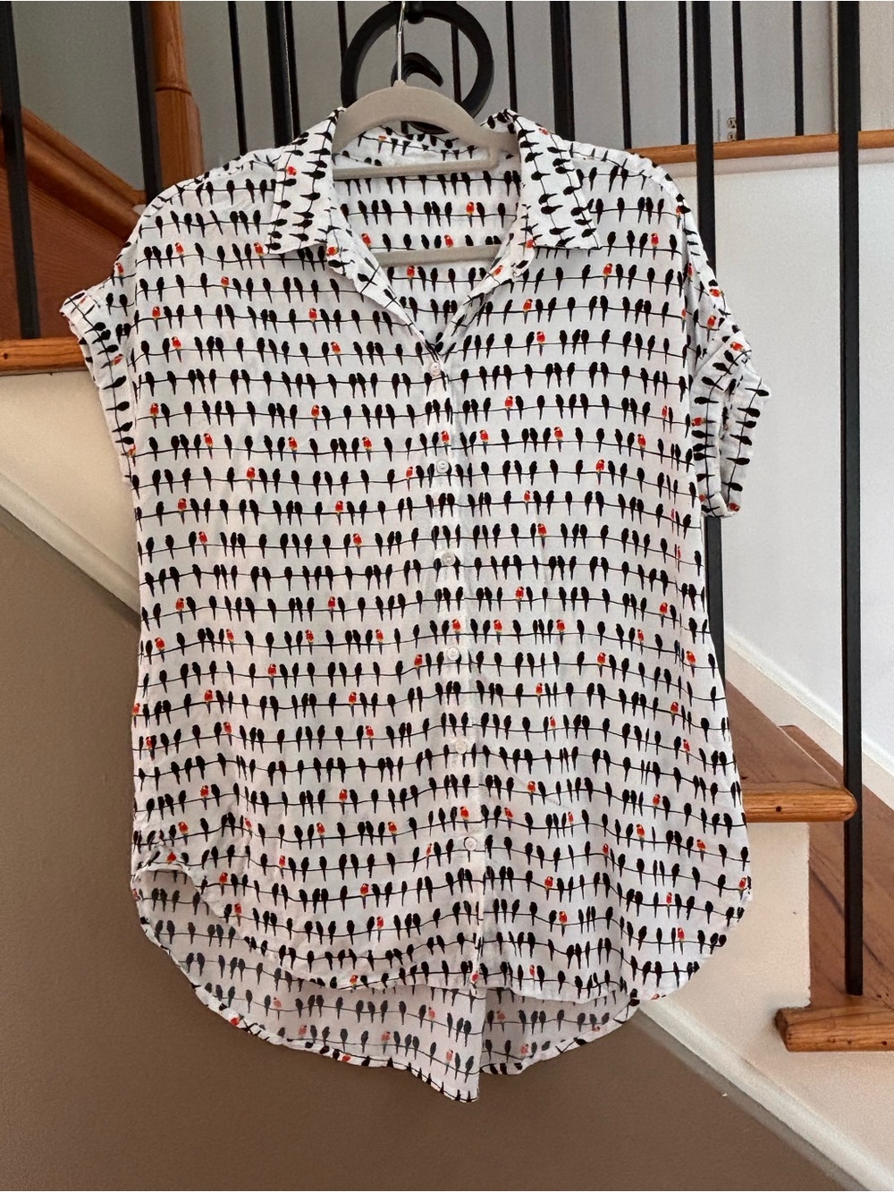 Jane and Delaney White Button-Up Blouse